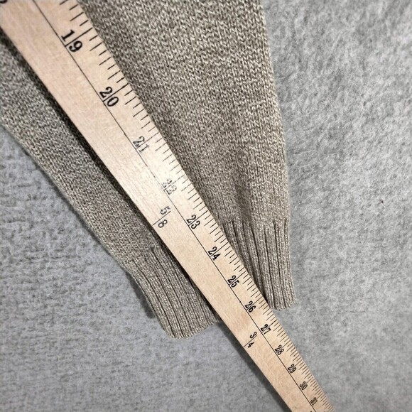 American Eagle Outfitters Pullover Sweater Mens Sz L Brown 1/4 Zip Button Casual - Picture 5 of 12